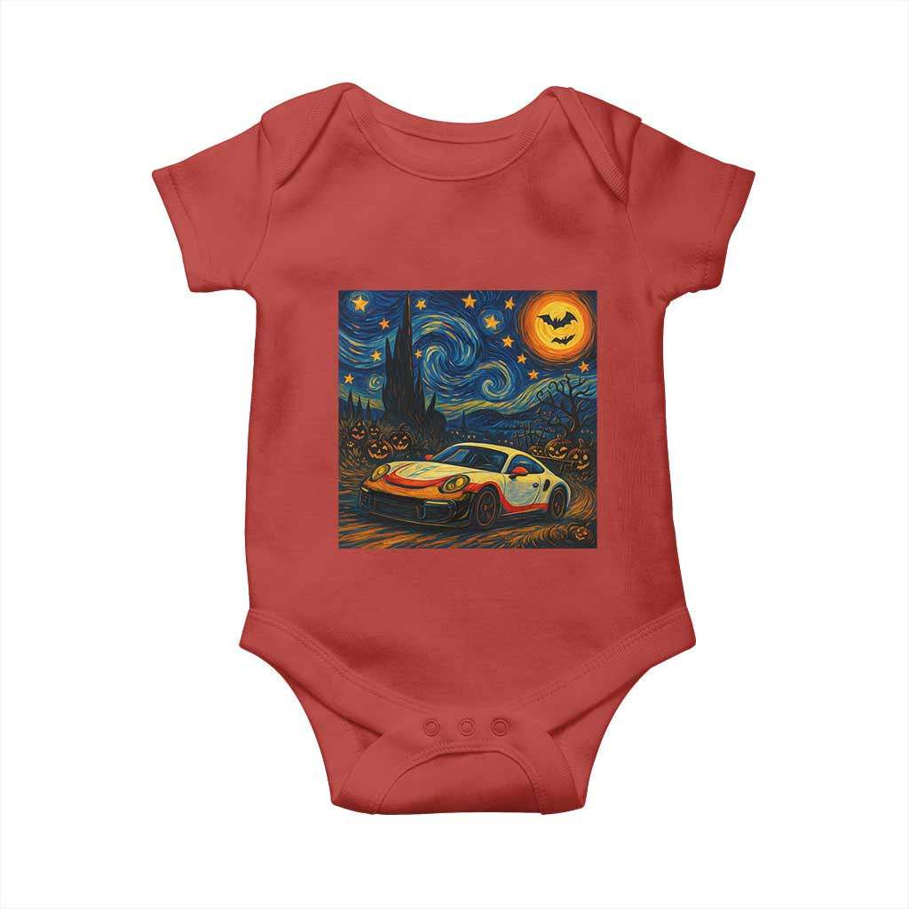 Racing Sports Baby Onesie Starry Night 911 Silhouette Halloween - Wonder Print Shop