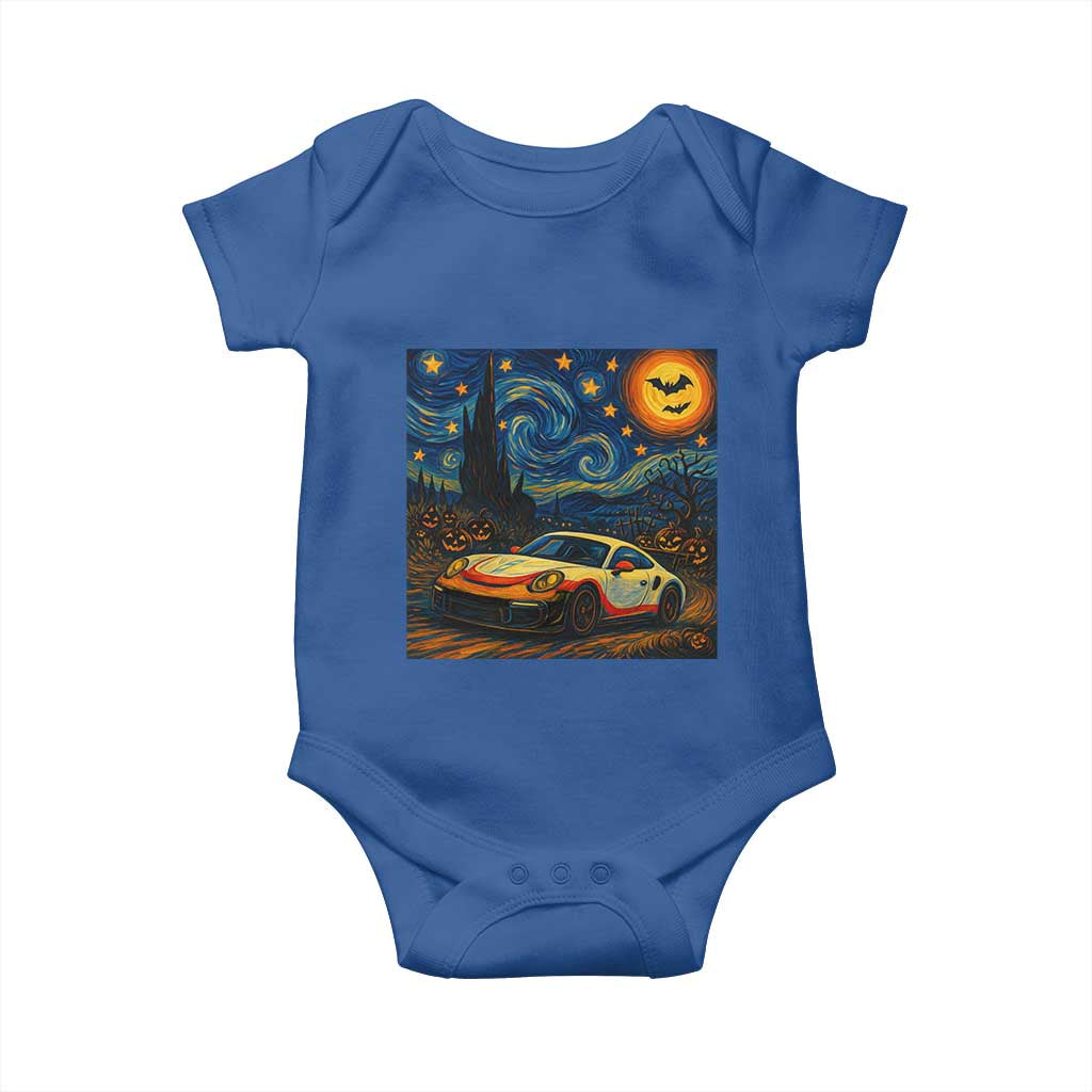 Racing Sports Baby Onesie Starry Night 911 Silhouette Halloween - Wonder Print Shop