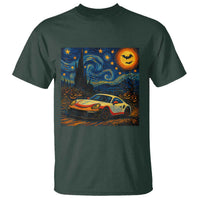 Racing Sports T Shirt Starry Night 911 Silhouette Halloween - Wonder Print Shop