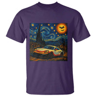 Racing Sports T Shirt Starry Night 911 Silhouette Halloween - Wonder Print Shop