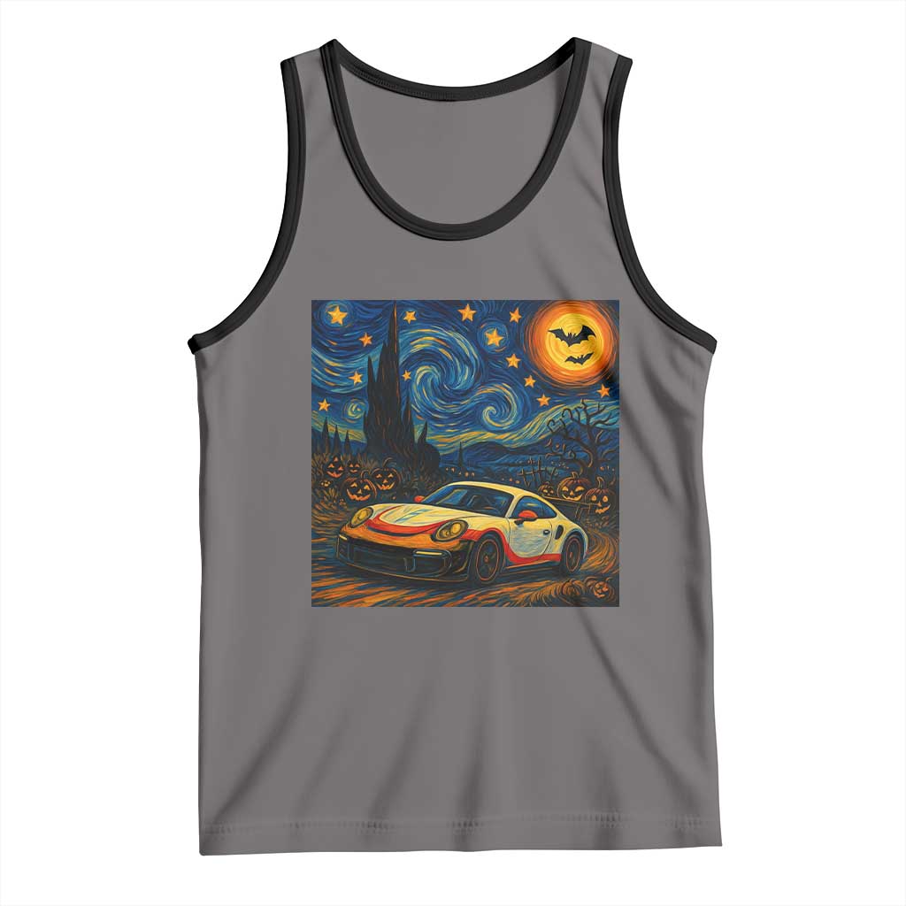 Racing Sports Tank Top Starry Night 911 Silhouette Halloween - Wonder Print Shop