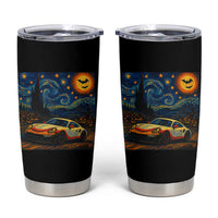 Racing Sports Tumbler Cup Starry Night 911 Silhouette Halloween