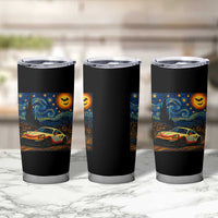 Racing Sports Tumbler Cup Starry Night 911 Silhouette Halloween