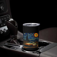 Racing Sports Tumbler Cup Starry Night 911 Silhouette Halloween