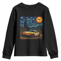 Racing Sports Youth Sweatshirt Starry Night 911 Silhouette Halloween - Wonder Print Shop