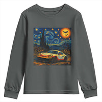 Racing Sports Youth Sweatshirt Starry Night 911 Silhouette Halloween - Wonder Print Shop