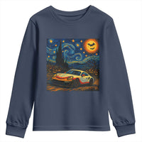 Racing Sports Youth Sweatshirt Starry Night 911 Silhouette Halloween - Wonder Print Shop