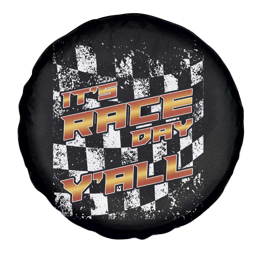 Racing Checkered Flag Spare Tire Cover It Is Race Day Y'all Dirt Track - Wonder Print Shop