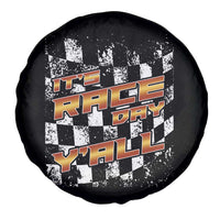 Racing Checkered Flag Spare Tire Cover It Is Race Day Y'all Dirt Track - Wonder Print Shop