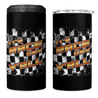 Racing Checkered Flag 4 in 1 Can Cooler Tumbler It Is Race Day Y'all Dirt Track