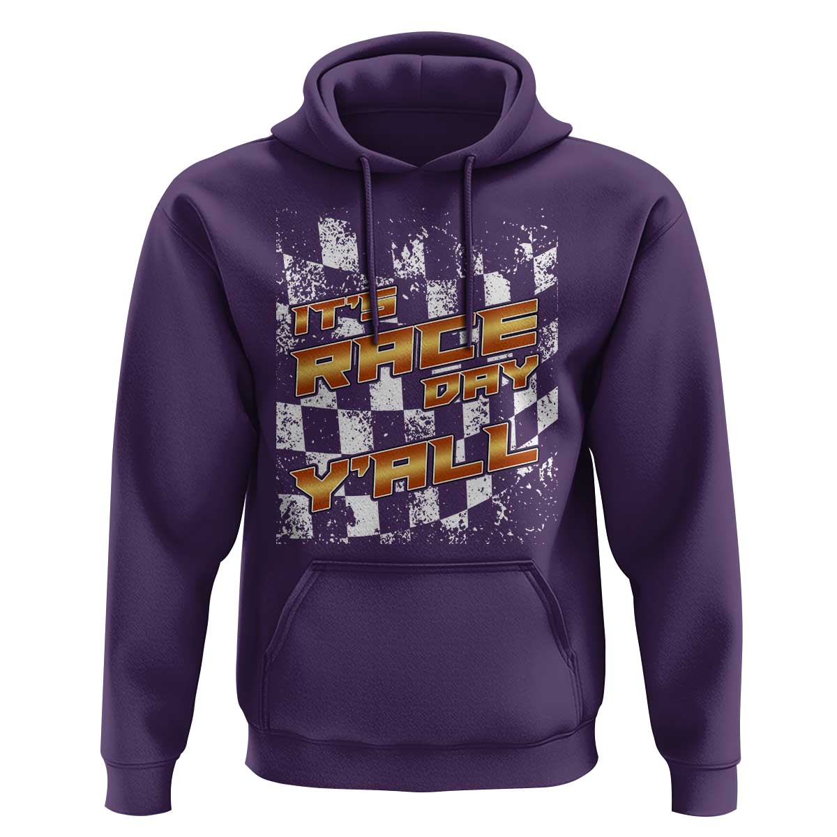 Racing Checkered Flag Hoodie It Is Race Day Y'all Dirt Track - Wonder Print Shop
