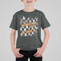 Racing Checkered Flag T Shirt For Kid It Is Race Day Y'all Dirt Track - Wonder Print Shop