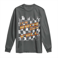 Racing Checkered Flag Long Sleeve Shirt It Is Race Day Y'all Dirt Track - Wonder Print Shop