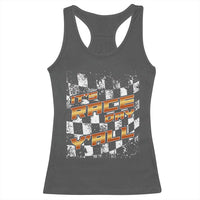Racing Checkered Flag Racerback Tank Top It Is Race Day Y'all Dirt Track - Wonder Print Shop