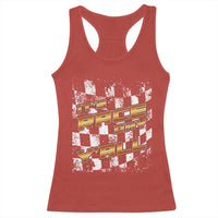 Racing Checkered Flag Racerback Tank Top It Is Race Day Y'all Dirt Track - Wonder Print Shop