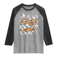 Racing Checkered Flag Raglan Shirt It Is Race Day Y'all Dirt Track - Wonder Print Shop