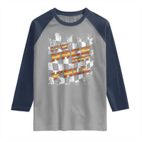 Racing Checkered Flag Raglan Shirt It Is Race Day Y'all Dirt Track - Wonder Print Shop