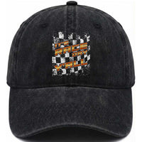 Racing Checkered Flag Washed Cotton Baseball Cap It Is Race Day Y'all Dirt Track