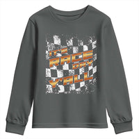 Racing Checkered Flag Youth Sweatshirt It Is Race Day Y'all Dirt Track - Wonder Print Shop