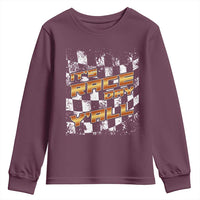 Racing Checkered Flag Youth Sweatshirt It Is Race Day Y'all Dirt Track - Wonder Print Shop
