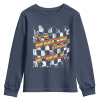 Racing Checkered Flag Youth Sweatshirt It Is Race Day Y'all Dirt Track - Wonder Print Shop