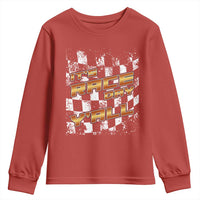 Racing Checkered Flag Youth Sweatshirt It Is Race Day Y'all Dirt Track - Wonder Print Shop