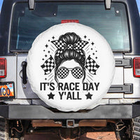 Racing Checkered Flag Messy Bun Race Day Spare Tire Cover - Wonder Print Shop