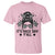 Racing Checkered Flag Messy Bun Race Day T Shirt - Wonder Print Shop