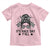 Racing Checkered Flag Messy Bun Race Day Toddler T Shirt - Wonder Print Shop