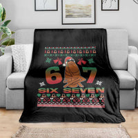 67 Six Seven Christmas Throw Blanket Marcus The Worm Robert Meme - Wonder Print Shop
