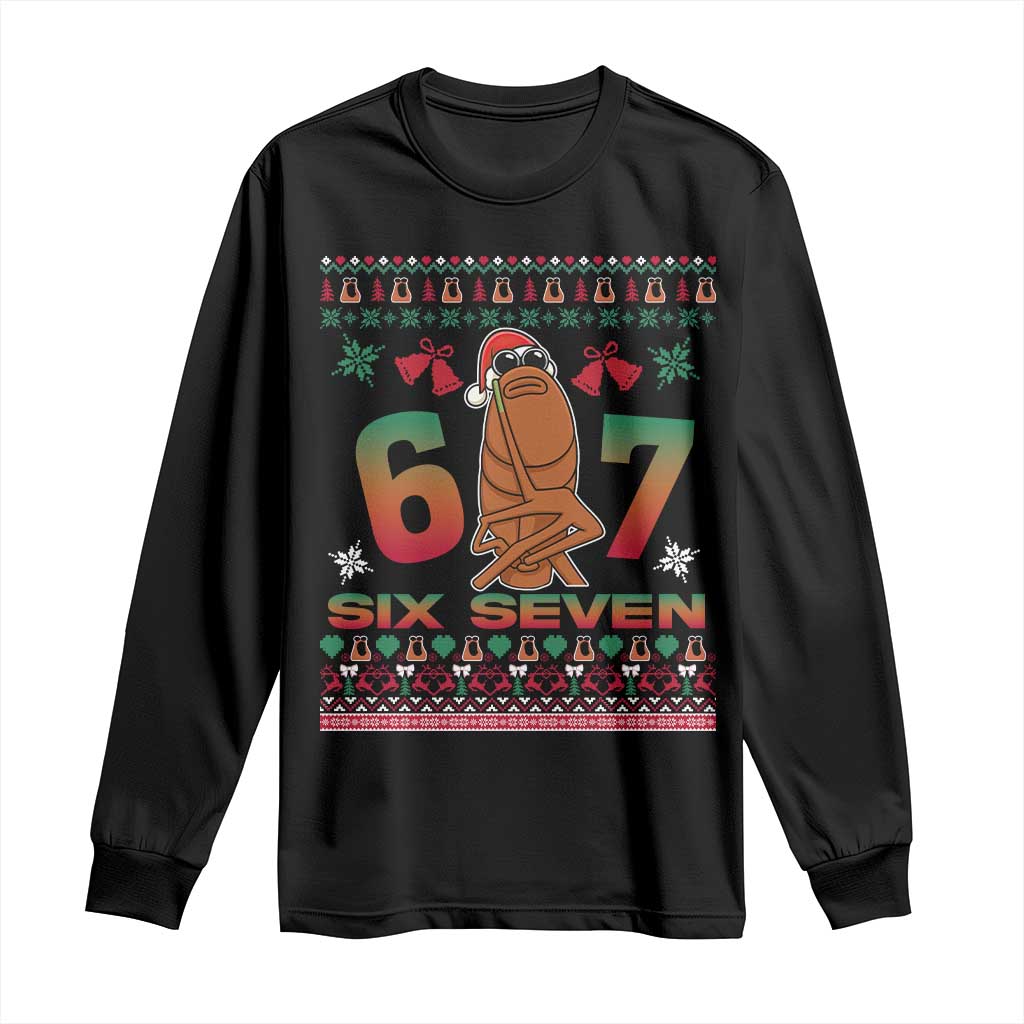 67 Six Seven Christmas Long Sleeve Shirt Marcus The Worm Robert Meme - Wonder Print Shop