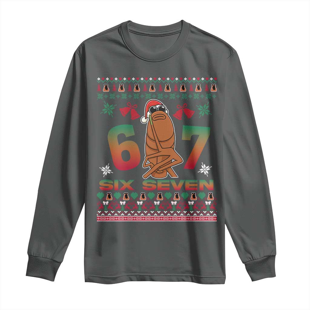 67 Six Seven Christmas Long Sleeve Shirt Marcus The Worm Robert Meme - Wonder Print Shop