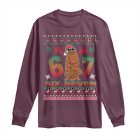 67 Six Seven Christmas Long Sleeve Shirt Marcus The Worm Robert Meme - Wonder Print Shop