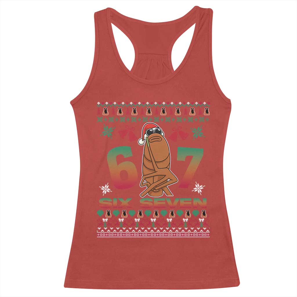 67 Six Seven Christmas Racerback Tank Top Marcus The Worm Robert Meme - Wonder Print Shop