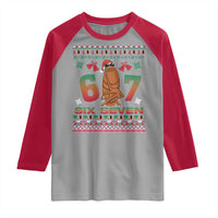 67 Six Seven Christmas Raglan Shirt Marcus The Worm Robert Meme - Wonder Print Shop