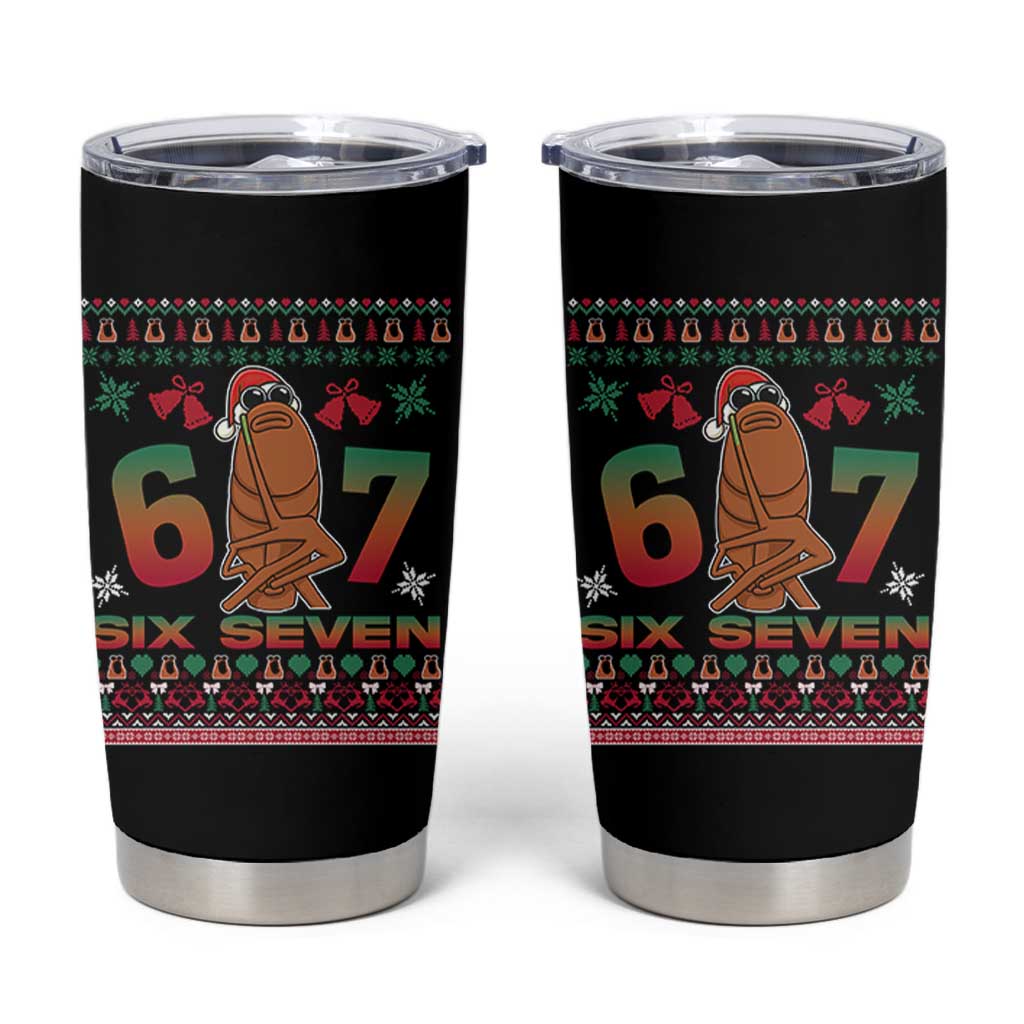 67 Six Seven Christmas Tumbler Cup Marcus The Worm Robert Meme - Wonder Print Shop