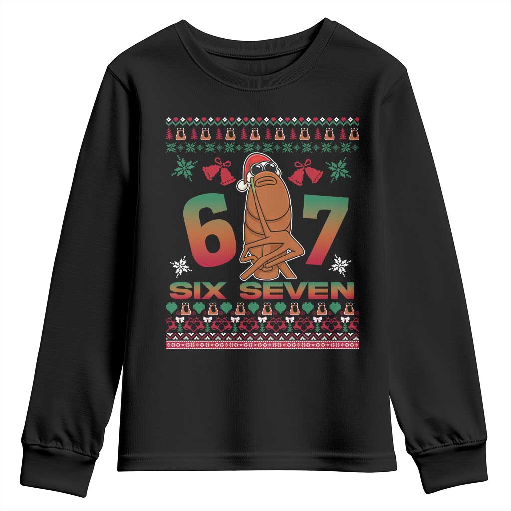 67 Six Seven Christmas Youth Sweatshirt Marcus The Worm Robert Meme - Wonder Print Shop