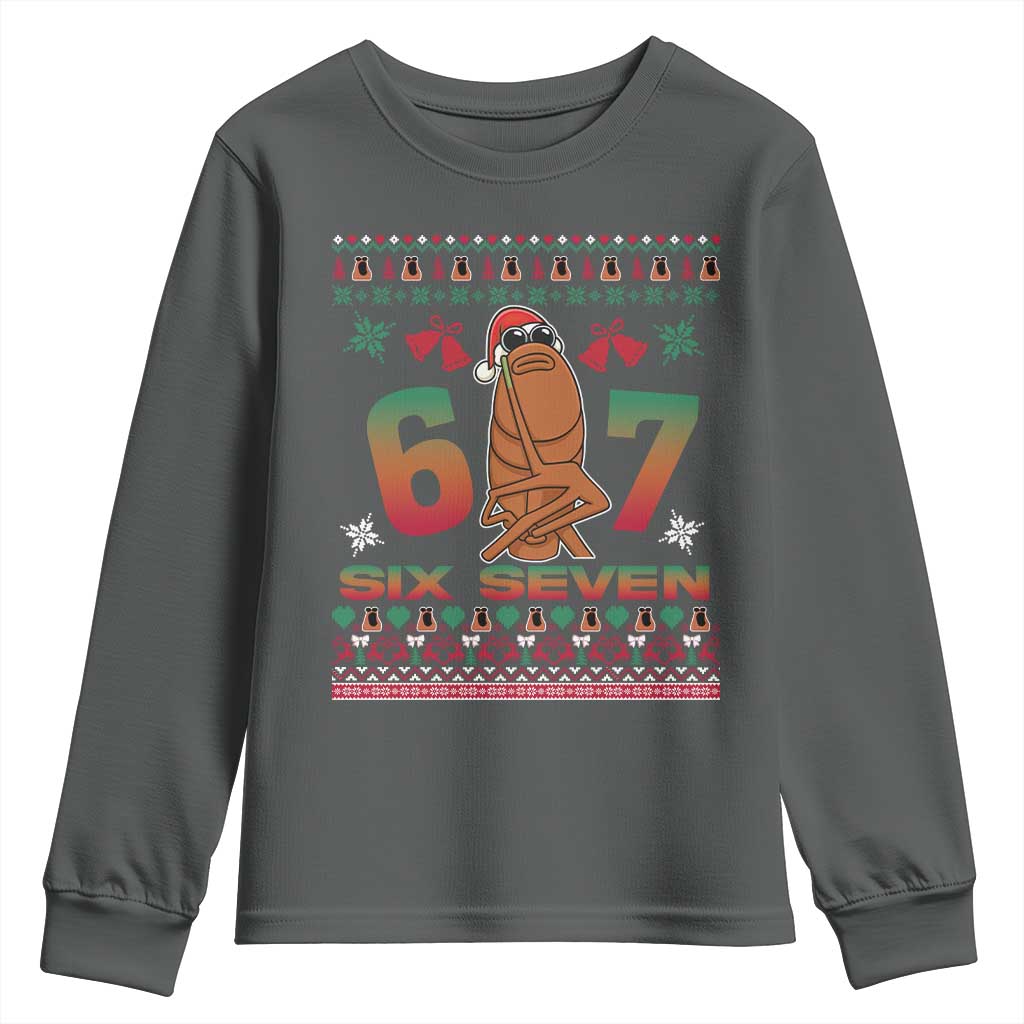 67 Six Seven Christmas Youth Sweatshirt Marcus The Worm Robert Meme - Wonder Print Shop