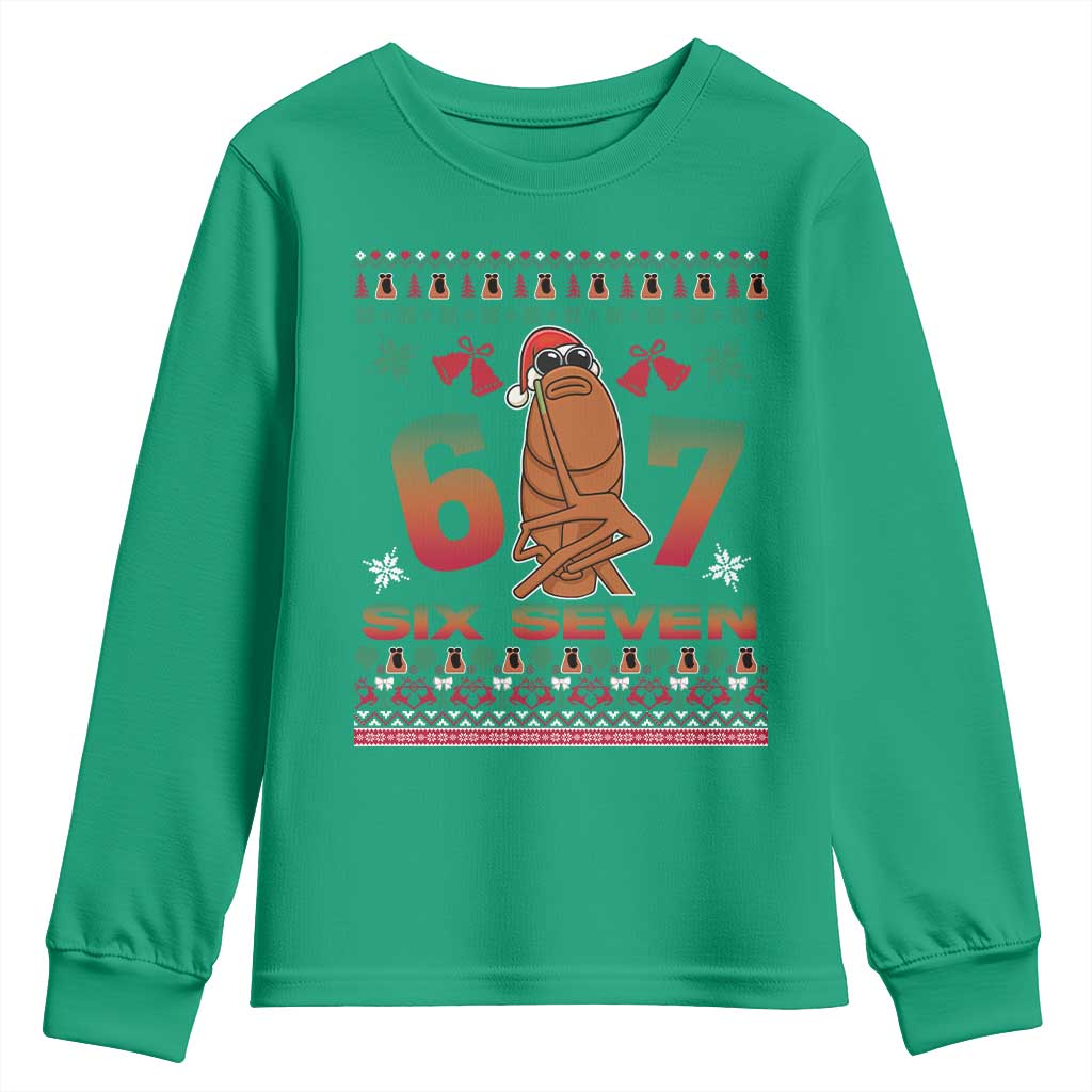67 Six Seven Christmas Youth Sweatshirt Marcus The Worm Robert Meme - Wonder Print Shop