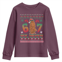 67 Six Seven Christmas Youth Sweatshirt Marcus The Worm Robert Meme - Wonder Print Shop