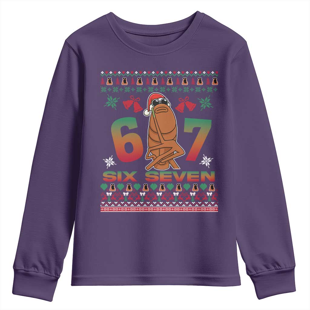 67 Six Seven Christmas Youth Sweatshirt Marcus The Worm Robert Meme - Wonder Print Shop