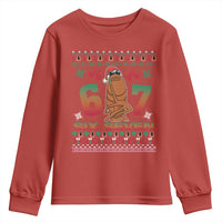 67 Six Seven Christmas Youth Sweatshirt Marcus The Worm Robert Meme - Wonder Print Shop