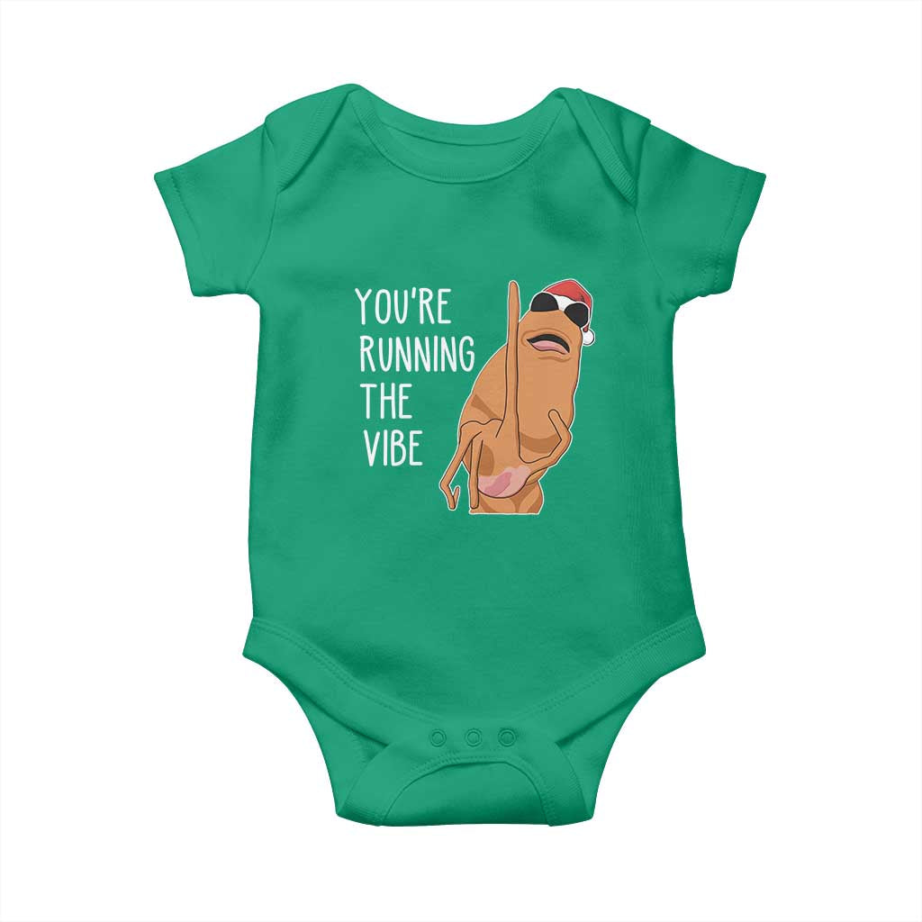Marcus The Worm Robert Meme Christmas Baby Onesie You Are Running The Vibe - Wonder Print Shop