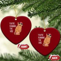 Marcus The Worm Robert Meme Xmas Ceramic Ornament You Are Running The Vibe - Wonder Print Shop