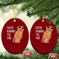 Marcus The Worm Robert Meme Xmas Ceramic Ornament You Are Running The Vibe - Wonder Print Shop