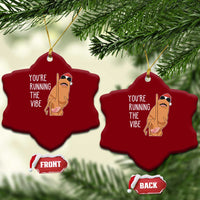 Marcus The Worm Robert Meme Xmas Ceramic Ornament You Are Running The Vibe - Wonder Print Shop