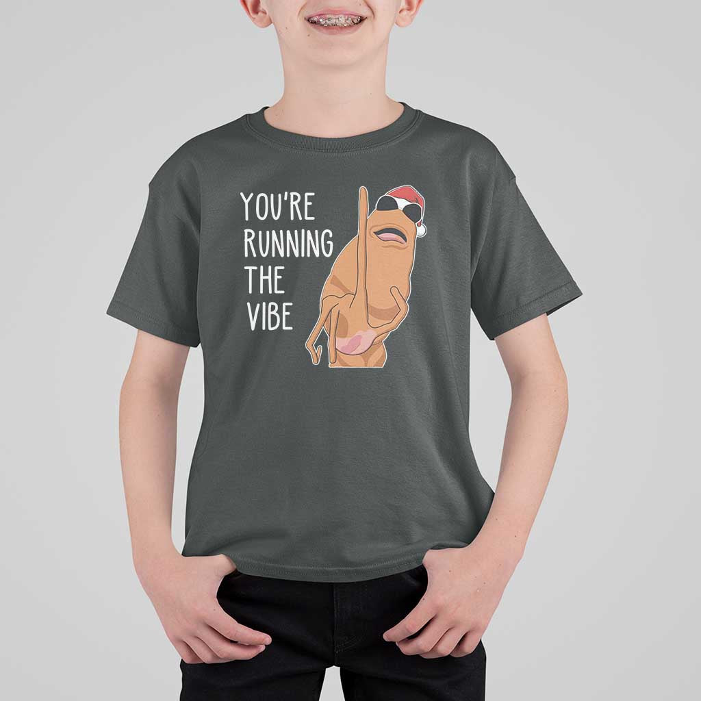 Marcus The Worm Robert Meme Christmas T Shirt For Kid You Are Running The Vibe - Wonder Print Shop
