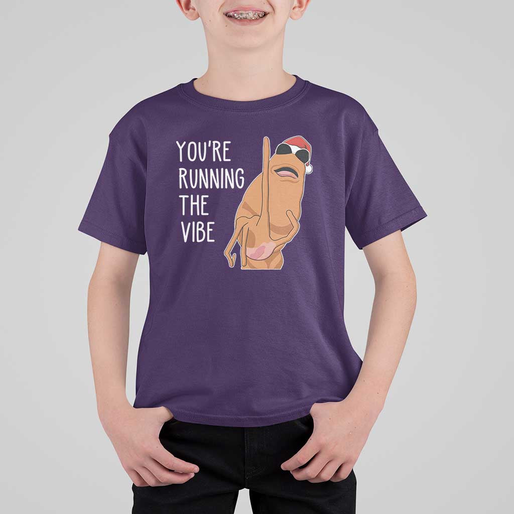 Marcus The Worm Robert Meme Christmas T Shirt For Kid You Are Running The Vibe - Wonder Print Shop