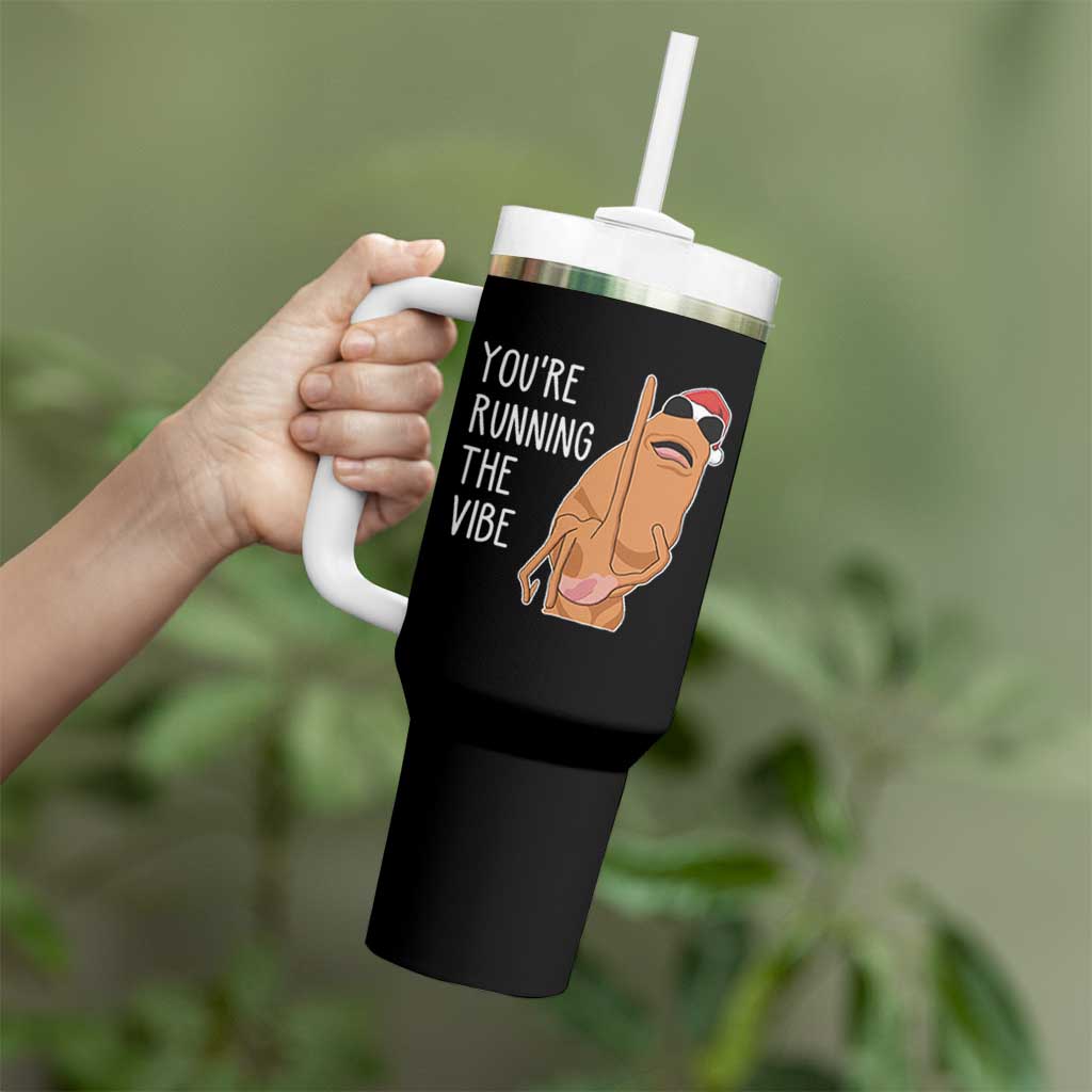 Marcus The Worm Robert Meme Christmas Tumbler With Handle You Are Running The Vibe - Wonder Print Shop