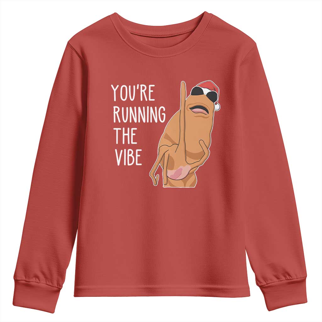 Marcus The Worm Robert Meme Christmas Youth Sweatshirt You Are Running The Vibe - Wonder Print Shop
